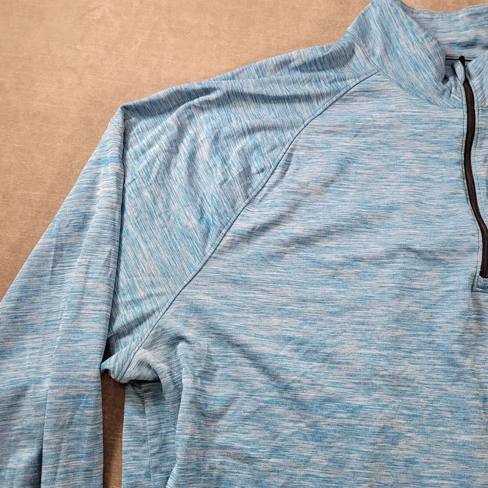 SB Tech Cool Play Mock Neck Blue 1/4 Zip‎ Pull Over Sweater Mens Sz 3XL